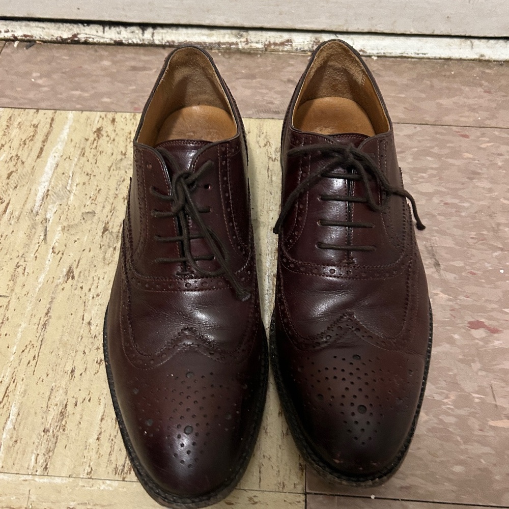 Beckett Simonon Kent Wingtip Oxblood Yates  Leather Oxford Mens Shoe Size 9.0